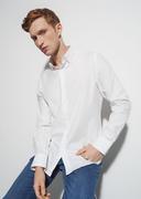 Koszule męskie - Biała koszula męska slim - miniaturka - grafika 1