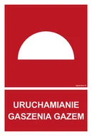 Systemy ekspozycyjne i znaki informacyjne - BC062 URUCHAMIANIE GASZENIA GAZEM, FN - FOLIA SAMOPRZYLEPNA; (350X518MM) - miniaturka - grafika 1