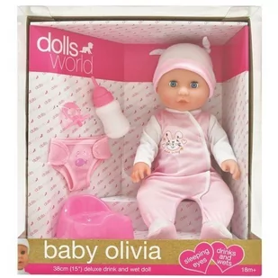 Dante Lalka bobas Baby Olivia pijąca, sikająca 38 cm - Lalki dla dziewczynek - miniaturka - grafika 2