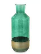 Wazony i flakony - Niebieski Wazon Z Złotym Pierścieniem 36X14X14 Cm - miniaturka - grafika 1