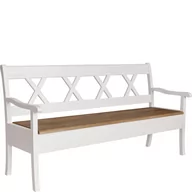 Ławki do przedpokoju - Ławka 200 II Drewniana z Białej Sosny WZ-0622-1801 WZ-0622 G+K Meble - miniaturka - grafika 1