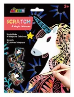 Zabawki kreatywne - wydrapywanki 4 magiczne jednorożce - miniaturka - grafika 1
