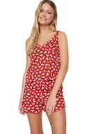 Spodenki damskie - Trendyol Damskie szorty z dzianiny w kształcie serca - zestaw piżamowy, czerwony, M, Czerwony, M - miniaturka - grafika 1