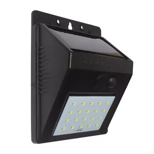 Lampa solarna - Kinkiet elewacyjny LED 3W z czujnikiem zmierzchu – Biały zimny (6000K) - Lampy ogrodowe - miniaturka - grafika 1