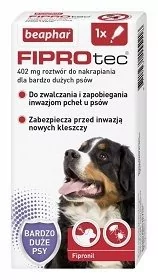 Beaphar BEAPHAR KROPLE FIPROtec XL  1szt/40-60kg - Artykuły przeciw pasożytom - miniaturka - grafika 1