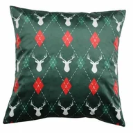 Poduszki dekoracyjne - Poduszka DEER 45 x 45 cm zielony - miniaturka - grafika 1