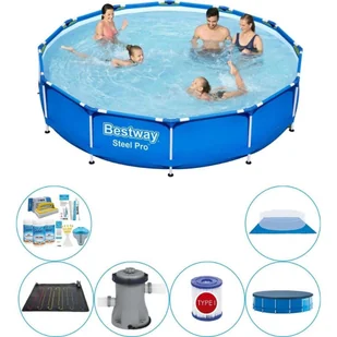 Pakiet komfortowy do basenu - Bestway Steel Pro 366x76 cm okrągły - Baseny ogrodowe - miniaturka - grafika 1