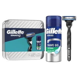 Gillette Zestaw (Maszynka Mach3 + Żel Series 75 ml + pudełko) - Zestawy kosmetyków damskich - miniaturka - grafika 1