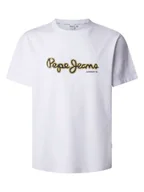 Koszulki męskie - Pepe Jeans Koszulka "Dorian" w kolorze białym - miniaturka - grafika 1