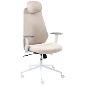 Fotele i krzesła biurowe - Beliani Krzesło biurowe ORYN Beżowy - miniaturka - grafika 1