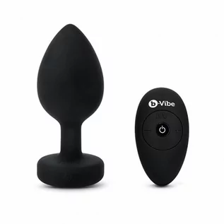Korki analne - b-Vibe Vibrating Jewel Plug XXL Black - grafika 1