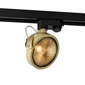 Lampy sufitowe - QAZQA Nowoczesny 3-fazowy spot torowy złoty - Master 111 Honey - miniaturka - grafika 1
