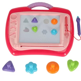 Tablica magnetyczna tablet do rysowania znikopis stempelki różowy XL - Tablice dla dzieci - miniaturka - grafika 4