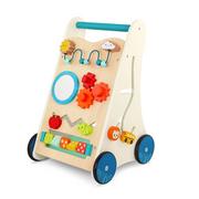 Zabawki interaktywne dla dzieci - B.Toys Drewniany chodzik dla dziecka Little Learning Steps - miniaturka - grafika 1