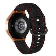 Akcesoria do smartwatchy - Galaxy Watch 5 / 5 Pro / 4 Pasek Silikonowe szwy Dwukolorowy Czarny / Czerwony - miniaturka - grafika 1