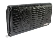 Portfele - Portfel Damski Jennifer Jones Skóra Naturalna Długi MAX Z Dodatkowym Organizerem 5199-2 RFID CZARNY 19,5 x 10 x 3,5 [cm] - miniaturka - grafika 1