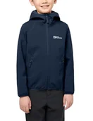 Kurtki i płaszcze dla chłopców - Jack Wolfskin - FOURWINDS JACKET KIDS, dziecięca kurtka softshell unisex, nocny niebieski, - miniaturka - grafika 1