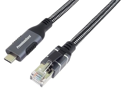 Kabel Ethernet PremiumCord USB-C do LAN RJ45 10/100/1000, 3m