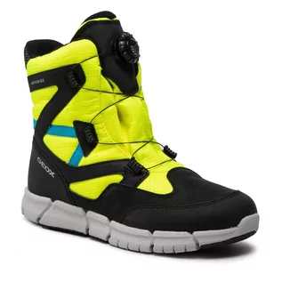 Buty dla dziewczynek - Śniegowce GEOX - J Flexyper B.B Abx D J269XD 0FU50 C2H9B D Fluo Yellow/Black - grafika 1