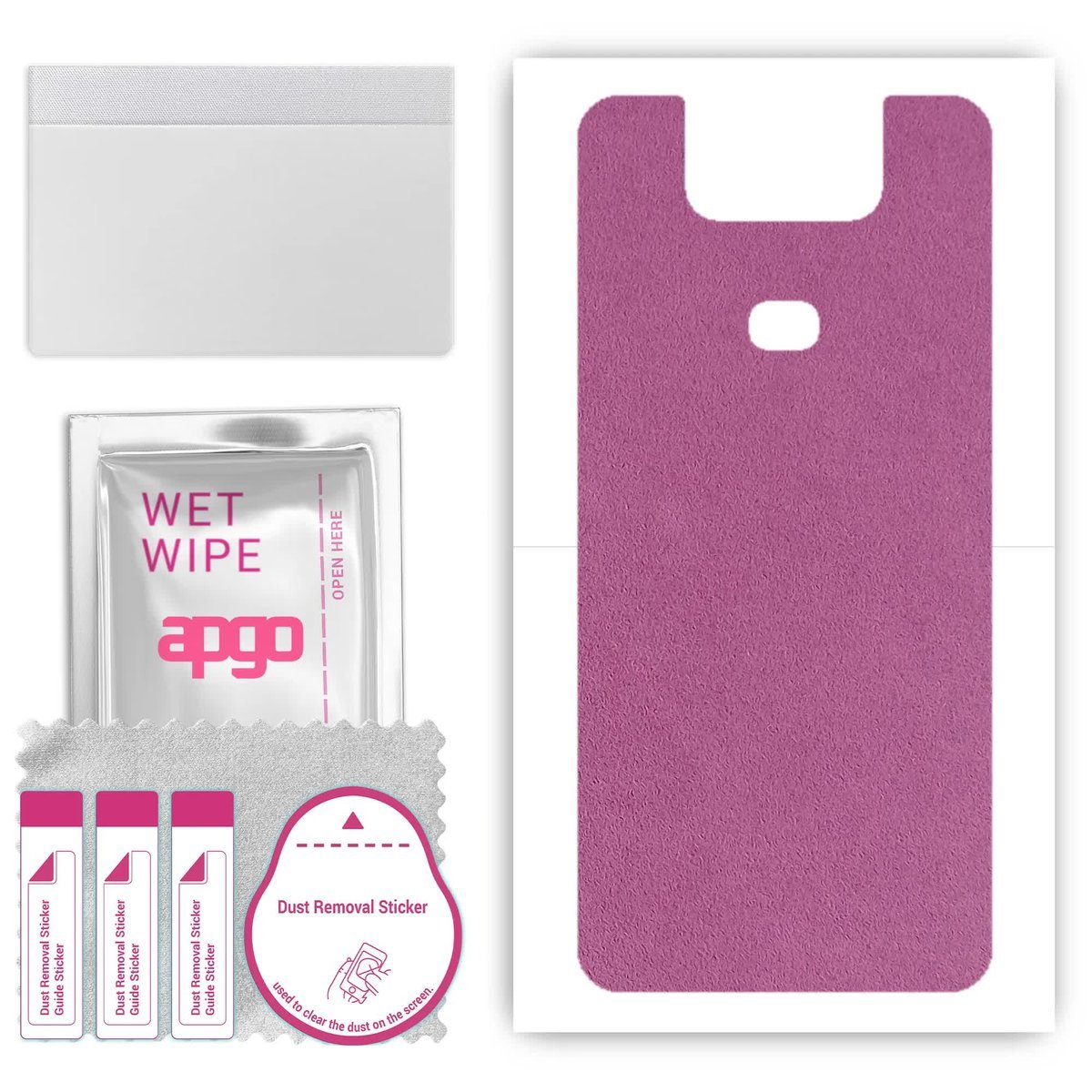 Folia naklejka skórka strukturalna na TYŁ Zamsz do Asus Zenfone 6 ZS630KL 6Z - Zamsz Fioletowy - apgo SKINS