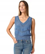 Koszulki i topy damskie - Koszulka Wrangler SWEATER TANK 112364275 Cyaneus XS - miniaturka - grafika 1