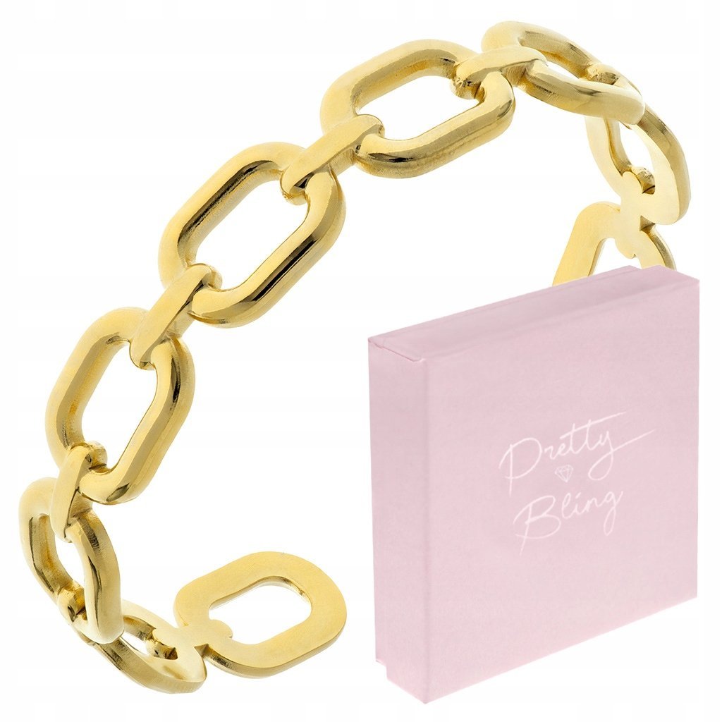 Bransoletka damska BANGLA regulowana ŁAŃCUCH stal chirurgiczna 316L KOLORY