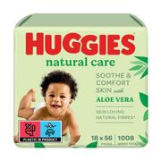 Chusteczki nawilżane - HUGGIES Chusteczki nawilżane Natural Care 18x56szt - miniaturka - grafika 1