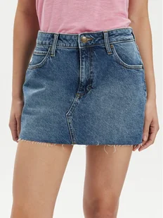 Lee Spódnica jeansowa 112349008 Niebieski Regular Fit - Spódnice - miniaturka - grafika 1