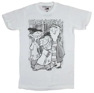 Koszulki męskie - Ed Edd & Eddy Koszulka męska - Black & Białe Uśmiechnięte Trio-popoh844 czarno biały M - miniaturka - grafika 1