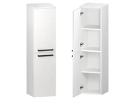 Szafki łazienkowe - Słupek Łazienkowy ATH 35 cm 2D Lewy - Biały Mat - Uchwyty Czarne Matowe - miniaturka - grafika 1