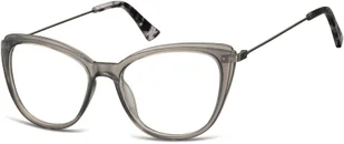 Sunoptic Oprawki korekcyjne okulary Kocie Oczy zerówki damskie CP121A szare - Okulary korekcyjne, oprawki, szkła - miniaturka - grafika 1