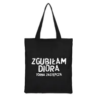 Torby i wózki na zakupy - Torba na zakupy shopper czarna– zgubiłem Diora - miniaturka - grafika 1