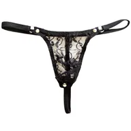 Majtki męskie - Sexy Męskie Stringi Koronkowe Przeźroczyste - rozmiar Uniwersalny - miniaturka - grafika 1