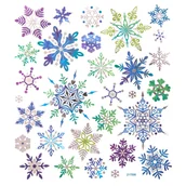 Przybory szkolne - DP CRAFT Naklejki snieżynki 30 szt . - miniaturka - grafika 1