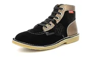 Botki damskie - Kickers Kicklegend, botki mieszane, czarny br?z, 42 EU - miniaturka - grafika 1