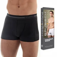 Majtki męskie - Bokserki męskie WEŁNIANE BRUBECK BX10430 - XXL - miniaturka - grafika 1