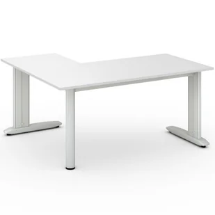 B2B Partner Biurko Flexible L 1600 x 1400 mm, biały 468268 - Stoły i stoliki do biura - miniaturka - grafika 1