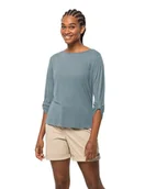 Koszulki i topy damskie - Jack Wolfskin Damska koszulka Coral Coast 3/4 T W przewiewna koszulka - miniaturka - grafika 1