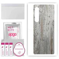 Szkła hartowane na telefon - Folia naklejka skórka strukturalna na TYŁ do Sony Xperia 1 IV -  Beton Złote Paski - apgo SKINS - miniaturka - grafika 1