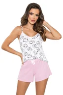 Piżamy damskie - Donna Piżama Sheep Top Różowa Bawełniana Różowy XXL - miniaturka - grafika 1