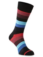 Skarpetki damskie - Happy Socks - skarpety z drobnej dzianiny, niebieski|czerwony|czarny|wielokolorowy - miniaturka - grafika 1