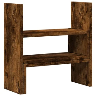 vidaXL Organizer na biurko, regulowany, przydymiony dąb, 40x17x41 cm - Akcesoria na biurko - miniaturka - grafika 1