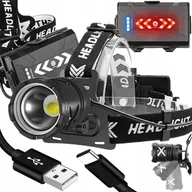 Latarki - Kwanic Latarka LED do ładowania, bardzo jasna latarka taktyczna z 5 trybami świecenia, taktyczna lampa błyskowa na kemping, wędrówki, do aktywności na świeżym powietrzu i w sytuacjach awaryjnych - miniaturka - grafika 1
