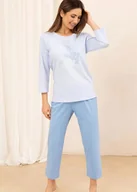 Piżamy damskie - PIŻAMA REGINA DAMSKA 706 NIEBIESKI - Regina - miniaturka - grafika 1