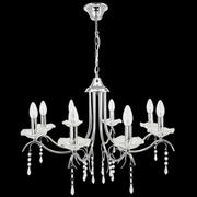 Lampy sufitowe - ELEM Złoty żyrandol na łańcuszku z kryształami 1870/8 TR z serii WALENCJA - miniaturka - grafika 1