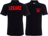 Odzież robocza - Promostars LPP - Koszulka Polo ratownicza czarna męska nadruk FLUO - miniaturka - grafika 1