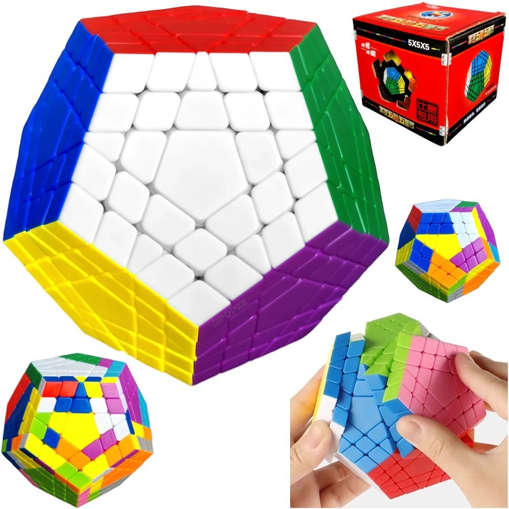 KOSTKA RUBIKA MEGAMINX 5x5 SENGSO GIGAMINX TRUDNA UKŁADANKA ŁAMIGŁÓWKA