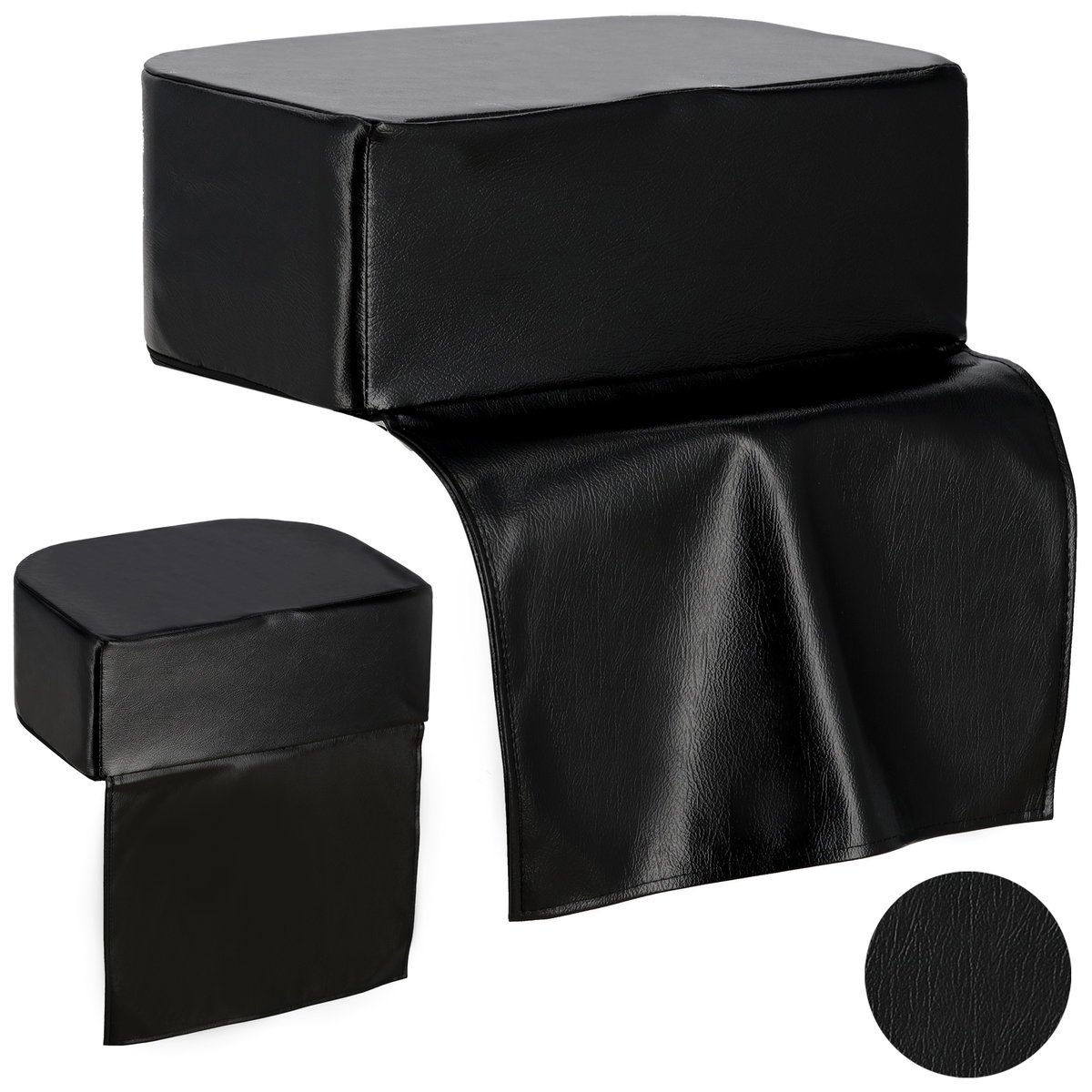 Siedzisko Dziecięce Na Fotel Fryzjerski Czarna Pufa Do Salonu Fryzjerskiego