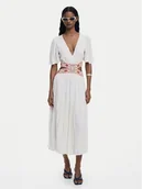 Sukienki - Desigual Sukienka letnia Element 25SWVW98 Biały Regular Fit - miniaturka - grafika 1