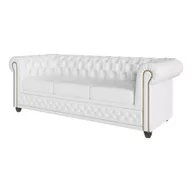 Sofy i kanapy - Biała sofa z imitacji skóry 203 cm York – Ropez - miniaturka - grafika 1